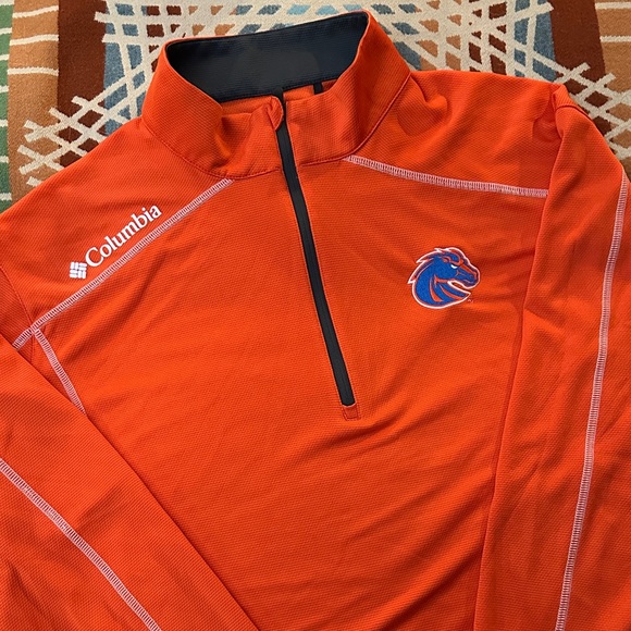 Columbia Golf Boise State Orange Omni-Wick Shotgun 1/4 Zip - Picture 1 of 7